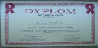 I-sze miejsce w konkursie OJPWN dla Ani Häcker