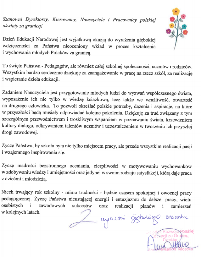 życzenia z okazji Dnia Nauczyciela