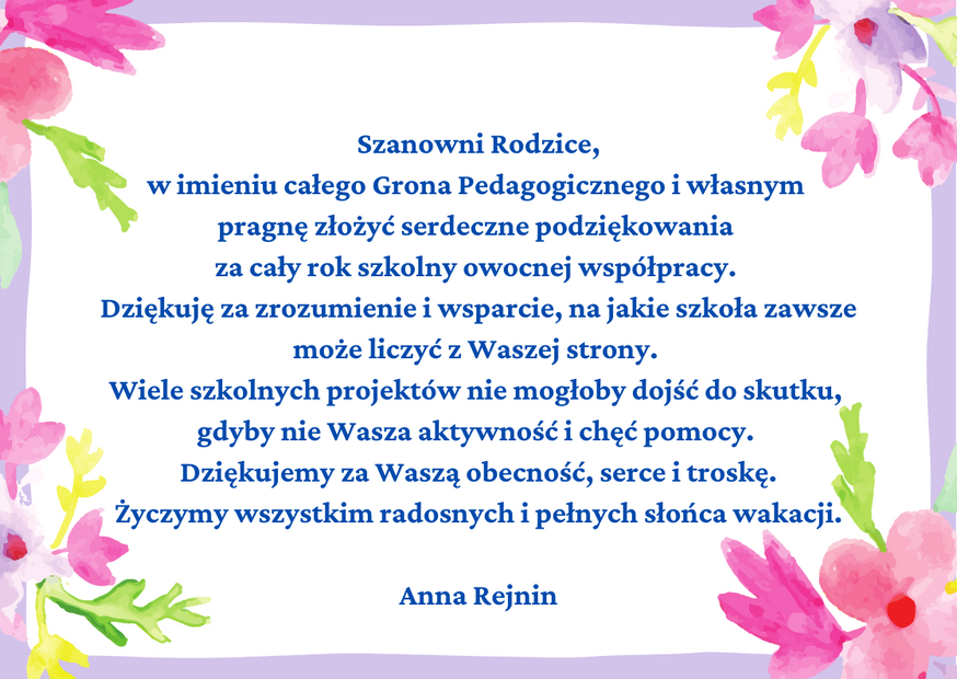 ŻYCZENIA DLA RODZICÓW