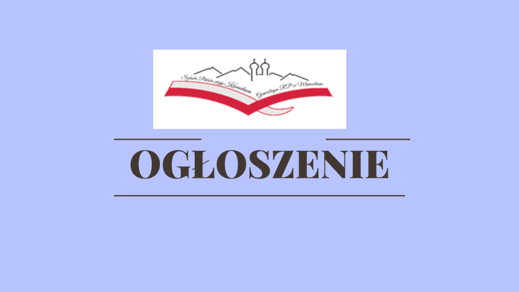 OGŁOSZENIE